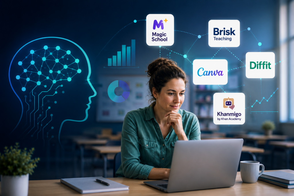 Educational AI recommendation trends visualization showing AI-recommended educational technology categories and visibility patterns